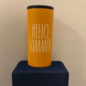 Orange 'Hello Summer' Slim Can Holder